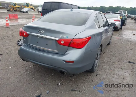 2014 Infiniti Q50 Hybrid Sport из США, поврежденный, VIN JN1AV7AR7EM700323